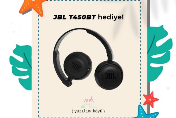 “JBL T450BT Kablosuz Kulaklık” Yazilimkoyu.org’a kayıt olan 1 kişiye hediye!