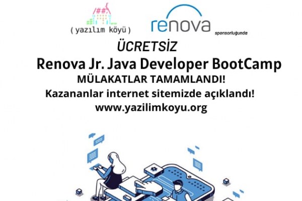 Renova Jr. Java Developer BootCamp eğitimimizde Proje Aşamasına Geçenler Açıklandı