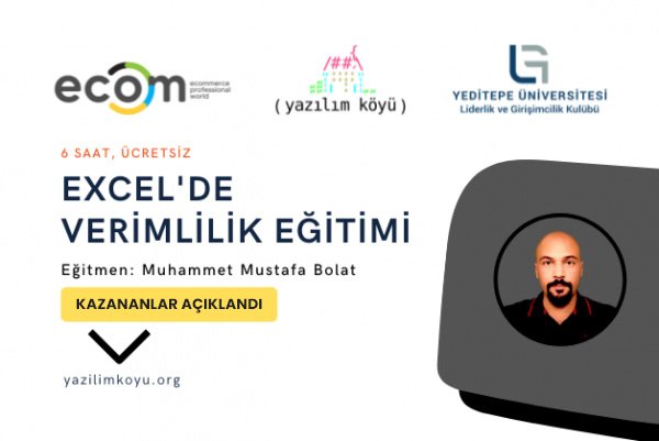 Muhammet Mustafa Bolat ile Excel’de Verimlilik Eğitimi Kazanları Açıklandı!