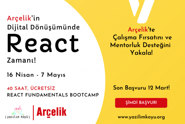 React BootCamp: Arçelikin Dijital Dönüşümünde React Zamanı!