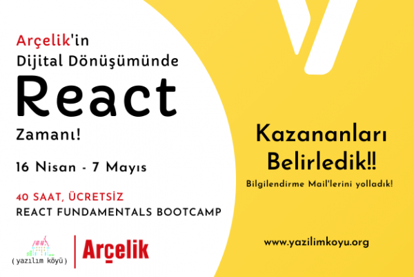 Arçelik React Fundamentals Bootcamp Kazananları Açıklandı!