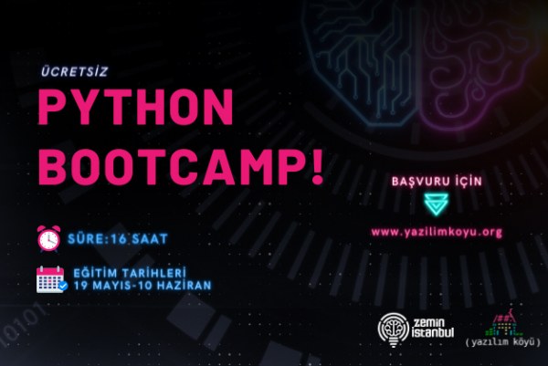 Yazılım Köyü’nde, Zemin İstanbul İş Birliği ile Python BootCamp!!