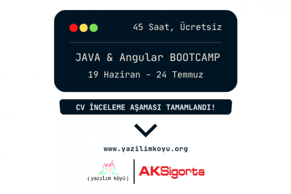 AKSigorta Java & Angular Bootcamp Ön Eleme Sonuçları Açıklandı!