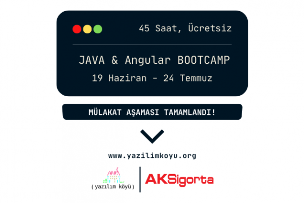 AKSigorta Java&Angular BootCamp Mülakat Sonuçları Açıklandı!
