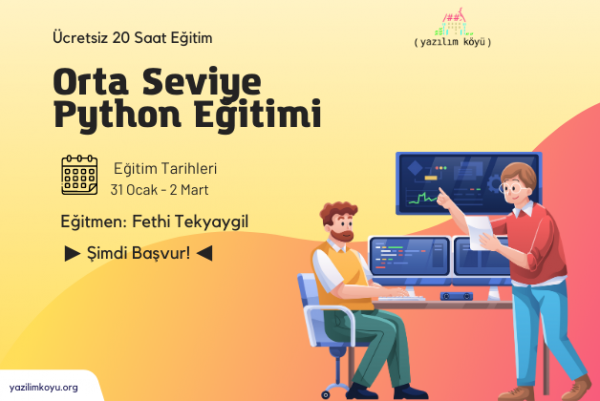 Ücretsiz “Orta Seviye Python Eğitimi” – Hemen Başvur!