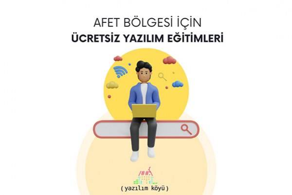 AFET BÖLGESİ İÇİN ÜCRETSİZ YAZILIM EĞİTİMLERİ